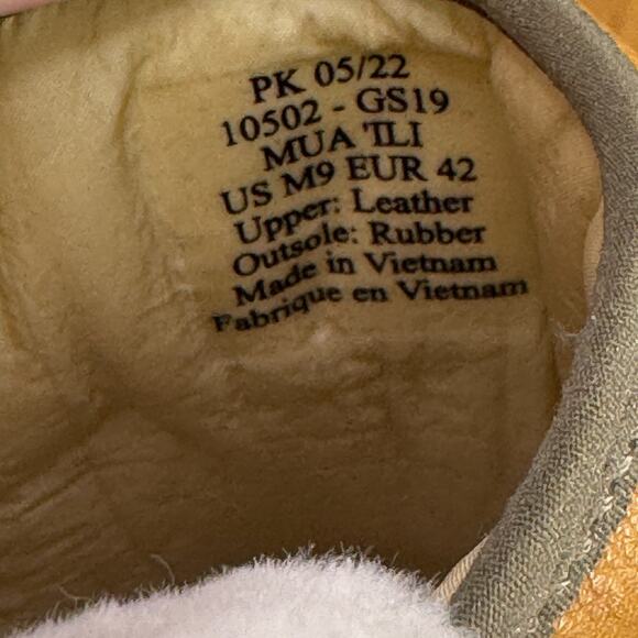 Olukai Mua 'ili Mens Size 9 Shearling Slippers Shoes Brown Leather Comfort NEW - Picture 8 of 9